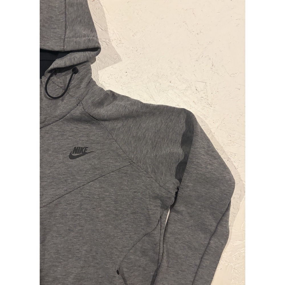 Nike Hoodie Womens XL Gray Tech Fleece Full Zip Jumper Swoosh Jacket Top 842845 - Picture 5 of 10